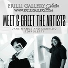 Una grande occasione per dialogare e conoscere da vicino due meravigliosi Artisti che donano alla forma luce, colore e suoni.<br />
Meet & Greet the Artists con Jane Manus e Maurizio Toffoletti al Frilli Gallery Salon.<br />
 - Frilli Gallery Salon - Palazzo Portinari Salviati<br />
Via del Corso 6<br />
Firenze